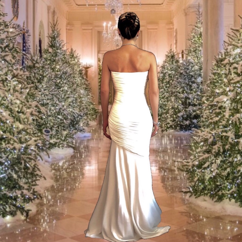 Alberto Makali White Formal Gown - Picture 3 of 8